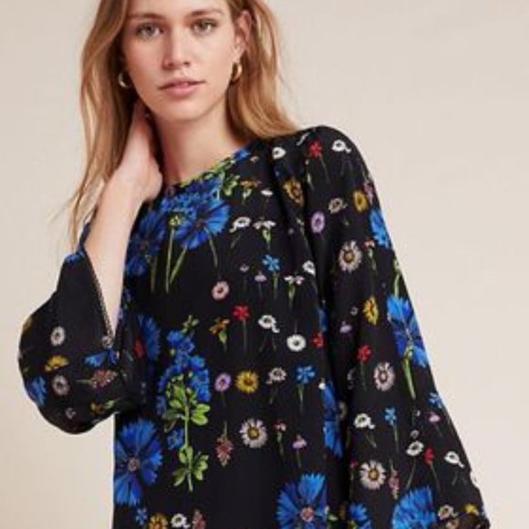 ANTHROPOLOGIE MAEVE Lucinda Silk Tunic Dress NWT - Picture 7 of 12